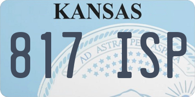 KS license plate 817ISP
