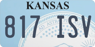 KS license plate 817ISV