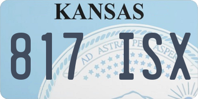 KS license plate 817ISX