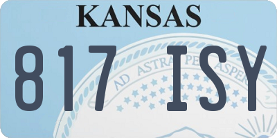 KS license plate 817ISY