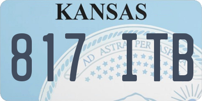 KS license plate 817ITB