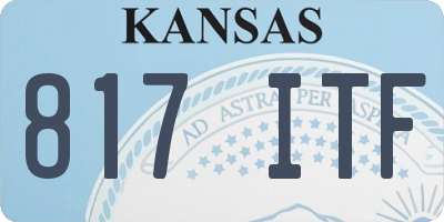 KS license plate 817ITF