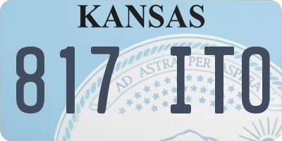 KS license plate 817ITO