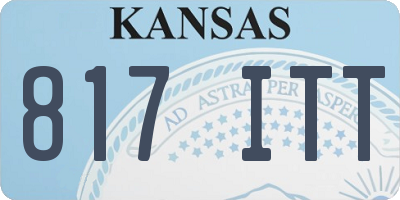 KS license plate 817ITT