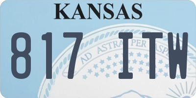 KS license plate 817ITW