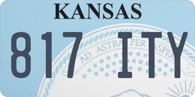 KS license plate 817ITY