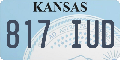 KS license plate 817IUD