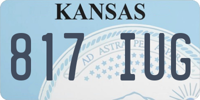 KS license plate 817IUG