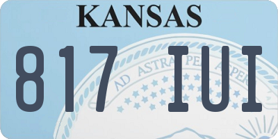 KS license plate 817IUI