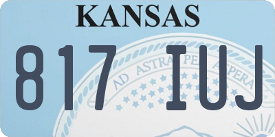 KS license plate 817IUJ