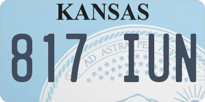 KS license plate 817IUN