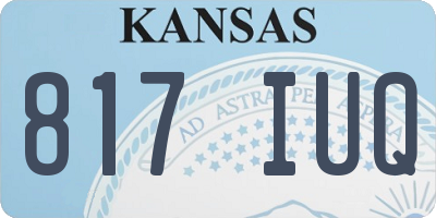 KS license plate 817IUQ