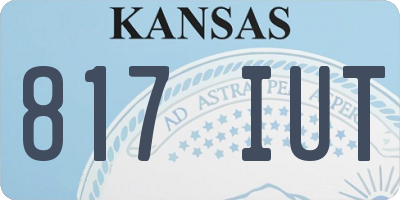 KS license plate 817IUT