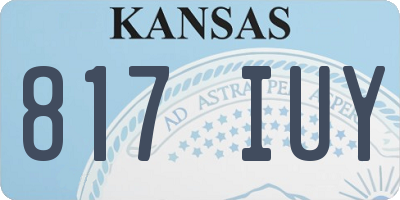KS license plate 817IUY