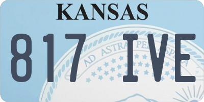 KS license plate 817IVE