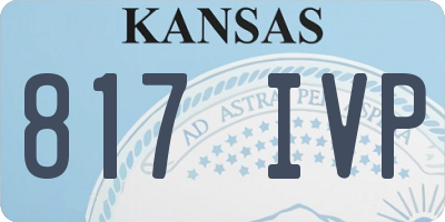 KS license plate 817IVP