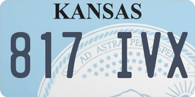 KS license plate 817IVX
