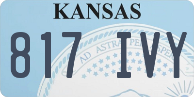 KS license plate 817IVY