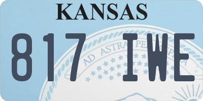 KS license plate 817IWE