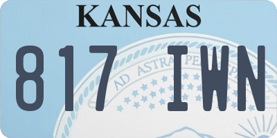 KS license plate 817IWN
