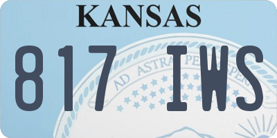 KS license plate 817IWS