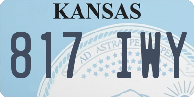 KS license plate 817IWY