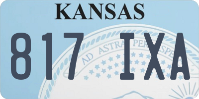 KS license plate 817IXA