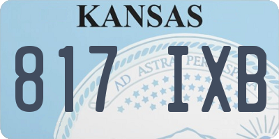 KS license plate 817IXB