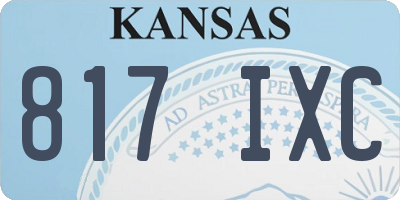 KS license plate 817IXC