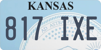 KS license plate 817IXE