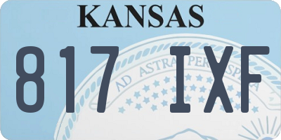 KS license plate 817IXF