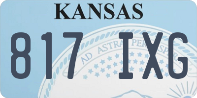 KS license plate 817IXG