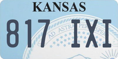 KS license plate 817IXI