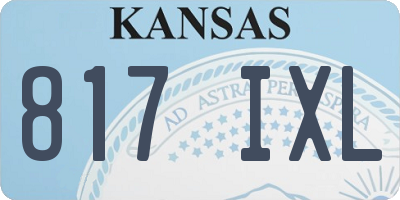 KS license plate 817IXL
