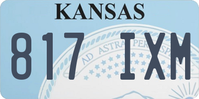 KS license plate 817IXM
