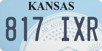 KS license plate 817IXR