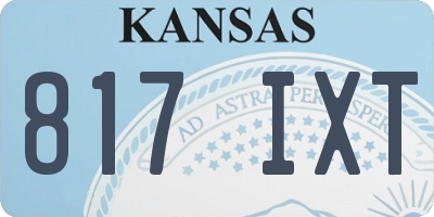 KS license plate 817IXT