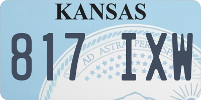 KS license plate 817IXW