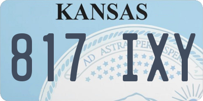 KS license plate 817IXY