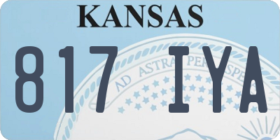 KS license plate 817IYA