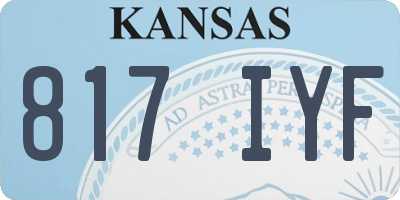 KS license plate 817IYF