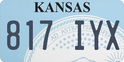 KS license plate 817IYX