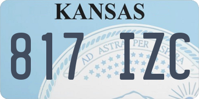 KS license plate 817IZC