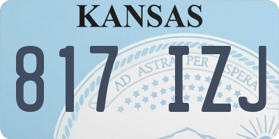 KS license plate 817IZJ