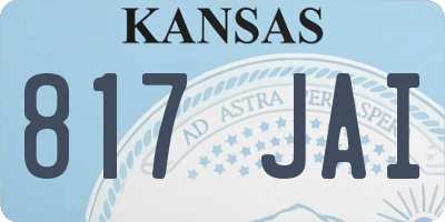 KS license plate 817JAI