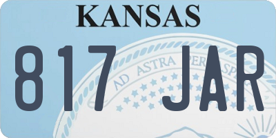 KS license plate 817JAR