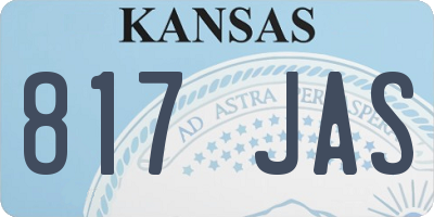 KS license plate 817JAS