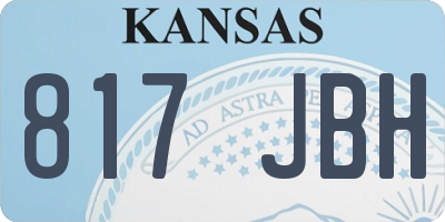 KS license plate 817JBH