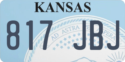 KS license plate 817JBJ