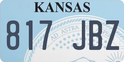 KS license plate 817JBZ